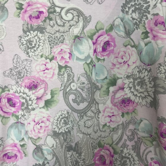 Vintage Miss Elaine Floral Nightgown Womens Medium Pockets Warm - Picture 7 of 10